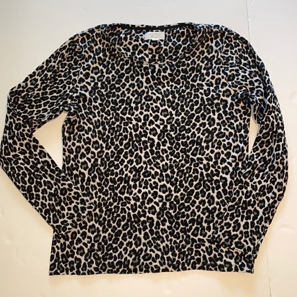 Pima Cotton Charter Club animal print long sleeve